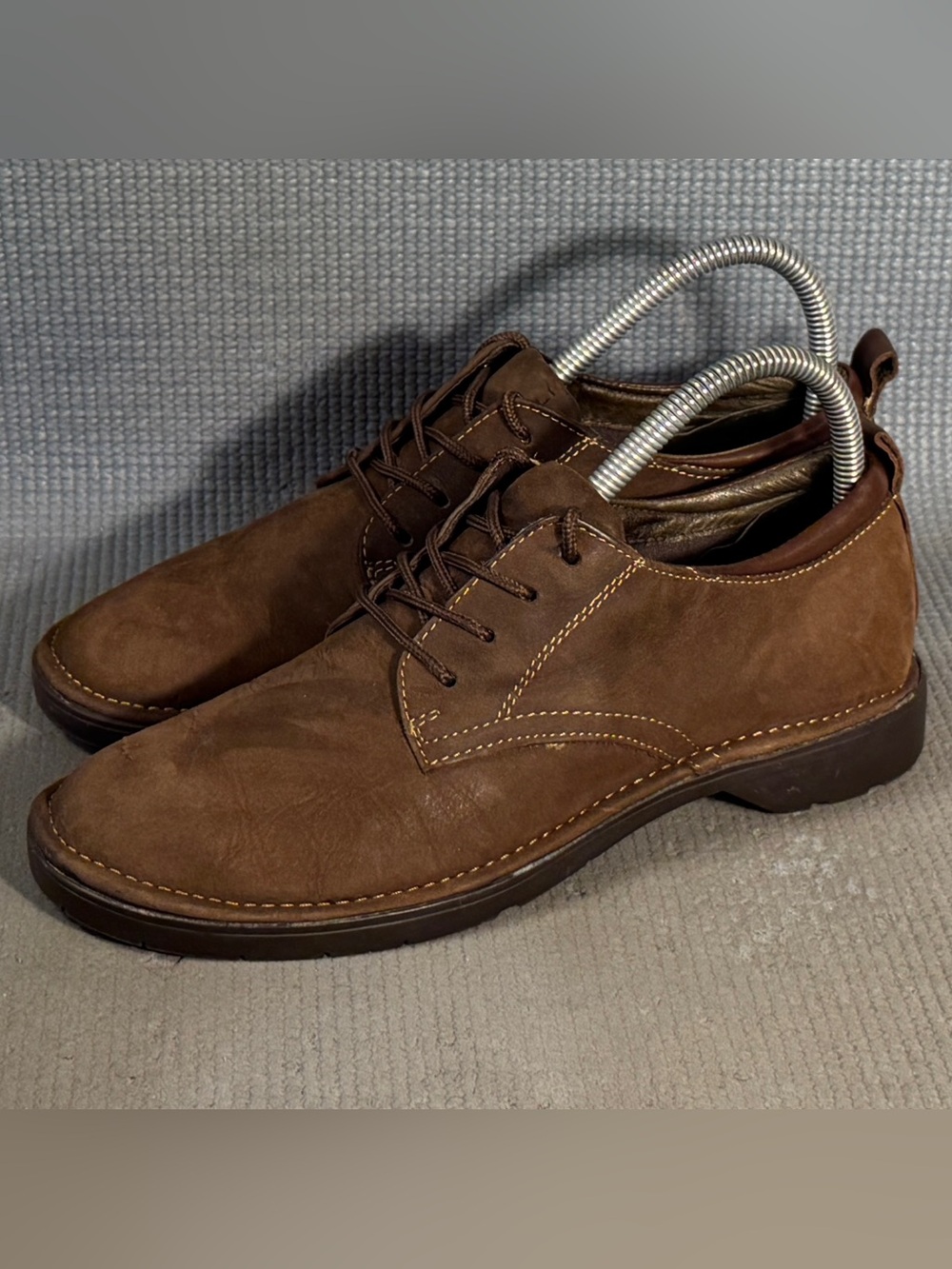 Bass Women’s Sassy Leather Brown Suede Oxfords Shoes Lace Up Size 6.5